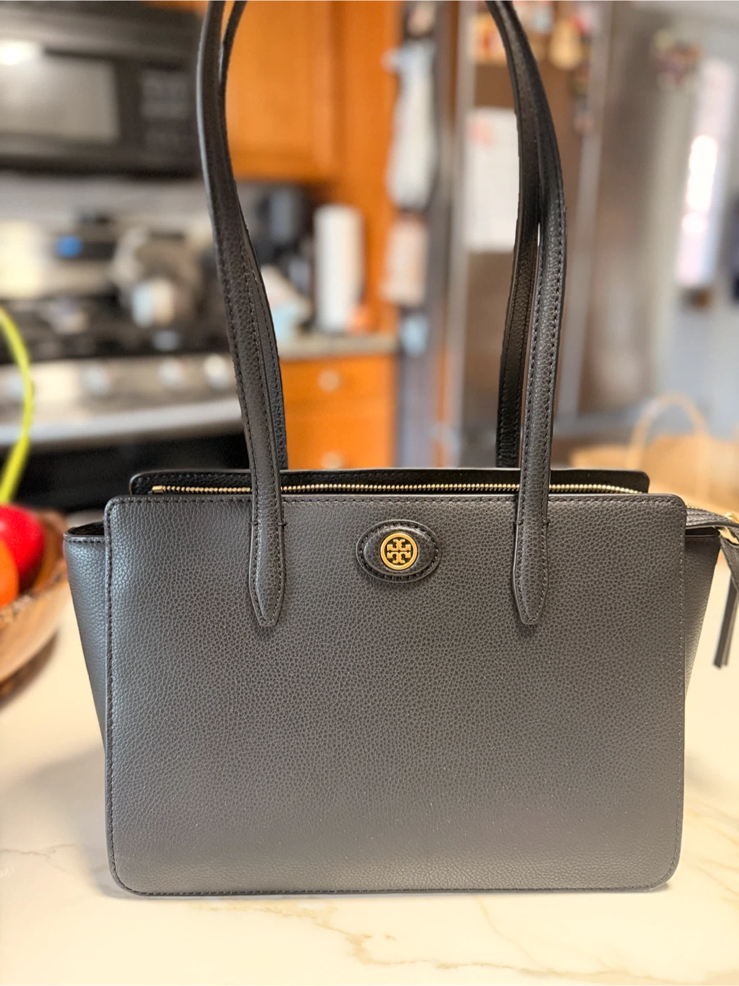 Tory Burch Black Leather Tote Bag - photo 3