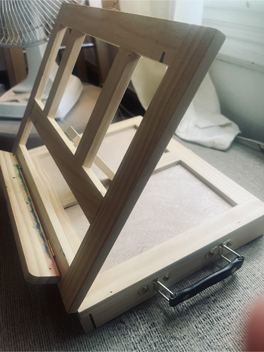 Artist Easel with Acrylic Paints brushes canvases - photo 2