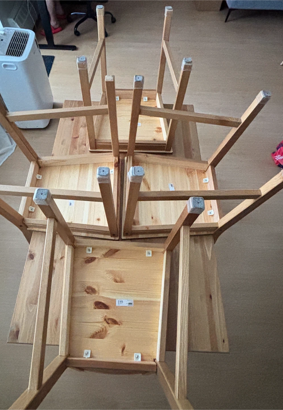 IKEA Pine Dining Table and 4 Chairs - photo 3