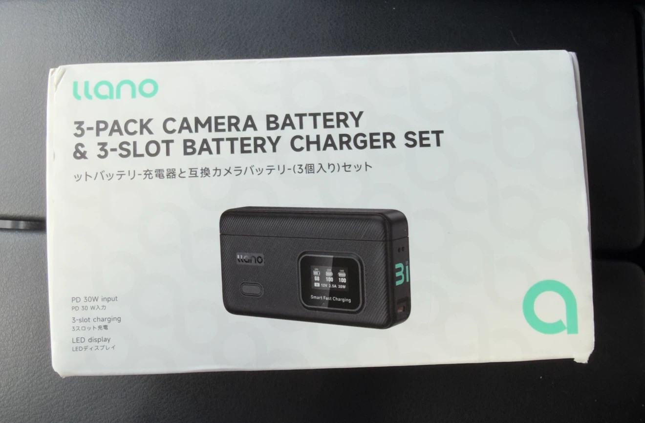 LLANO 3-Pack Camera Battery & 3-Slot ChargerGO PRO HERO 13