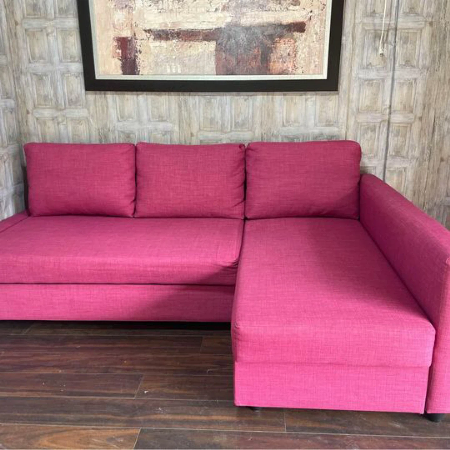 Free delivery Pink Sectional Sofa Bed with Storage