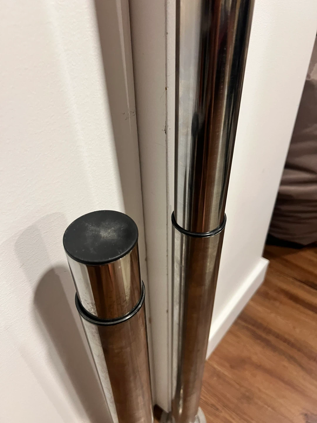 2 Silver Metal Expandable Table or Desk Legs - photo 2