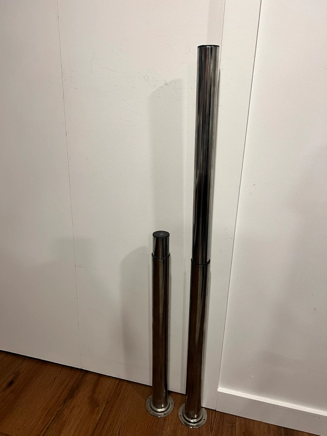 2 Silver Metal Expandable Table or Desk Legs