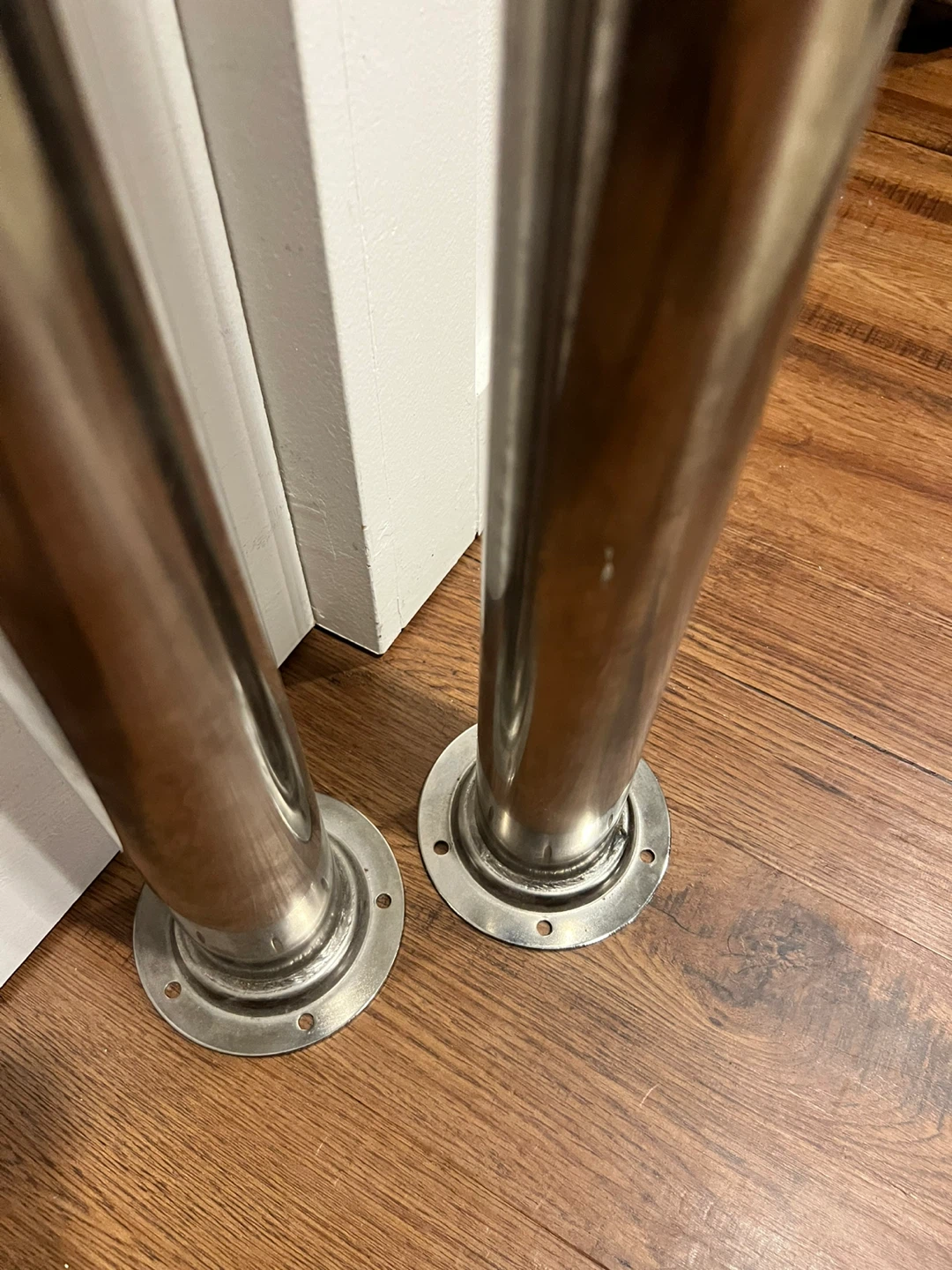 2 Silver Metal Expandable Table or Desk Legs - photo 3