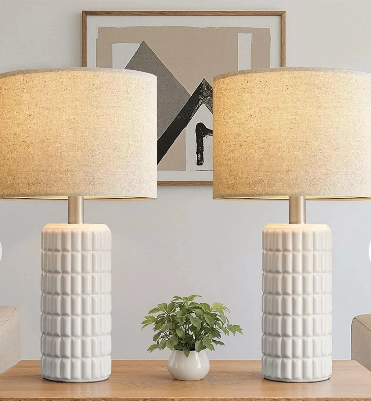 2pcs ceramic table lamps -Seealle “23 inches - photo 2