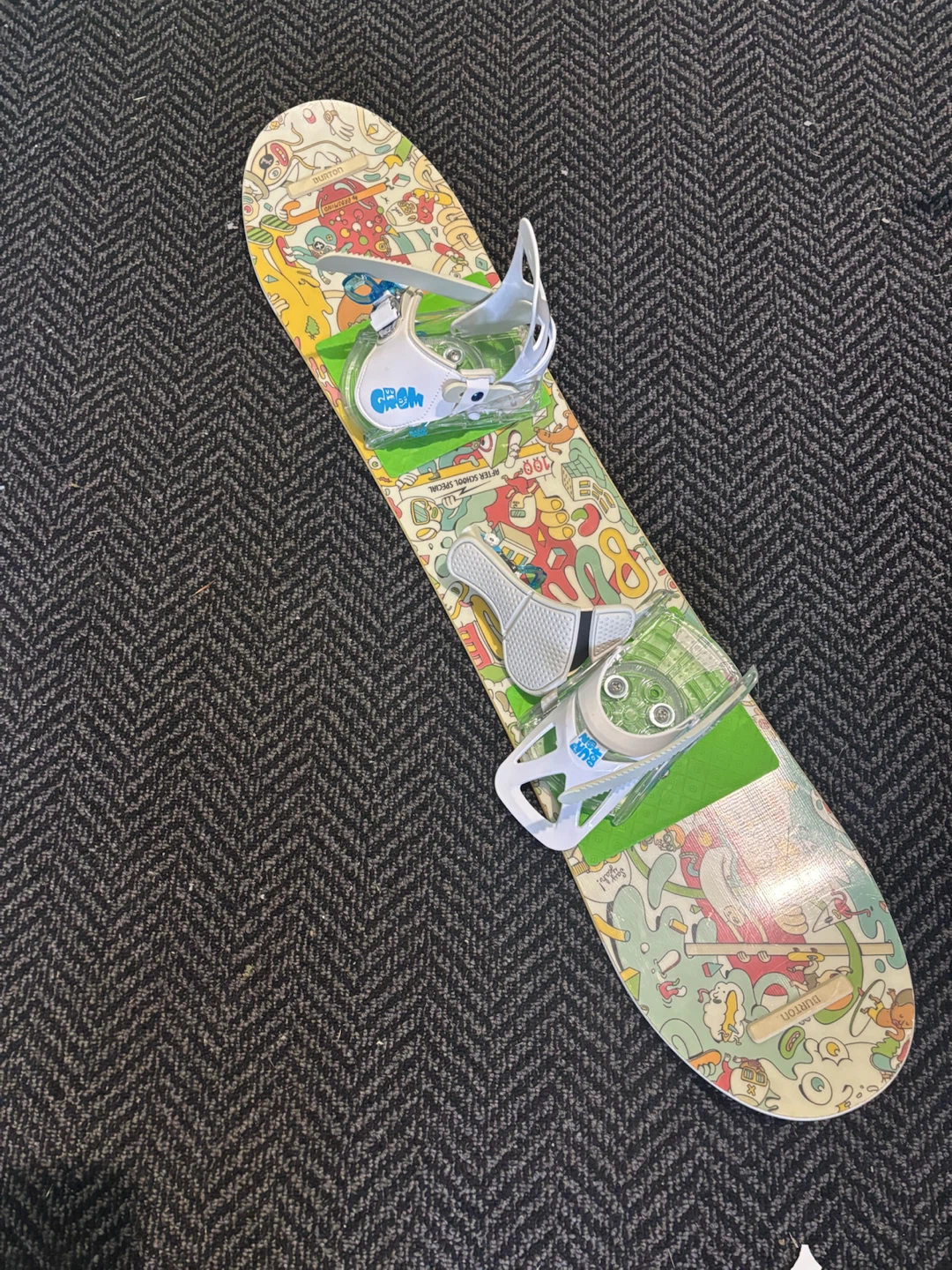 Burton Kids Snowboard + Boots + Smith Helmet