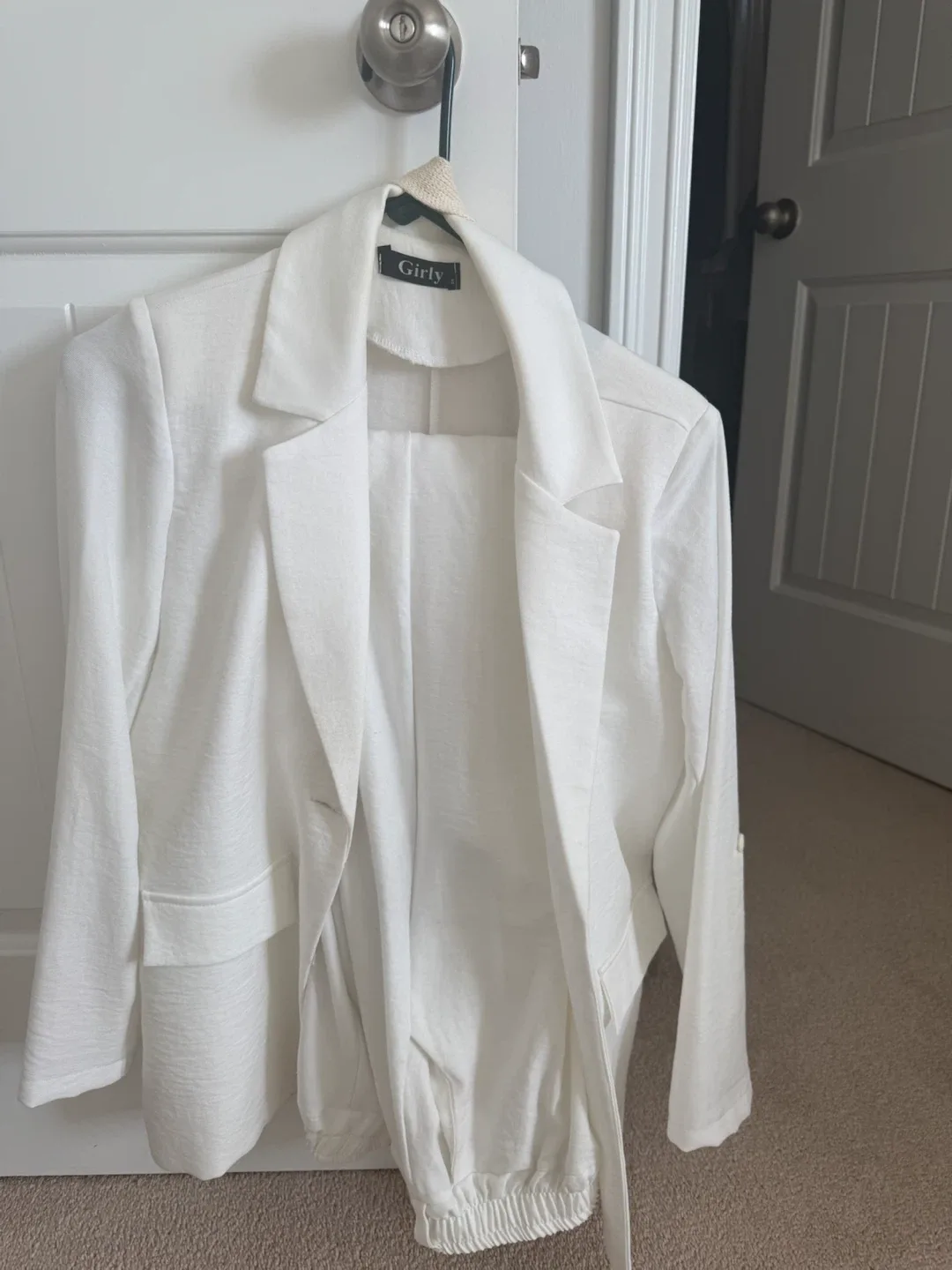 White Blazer and Pants Set