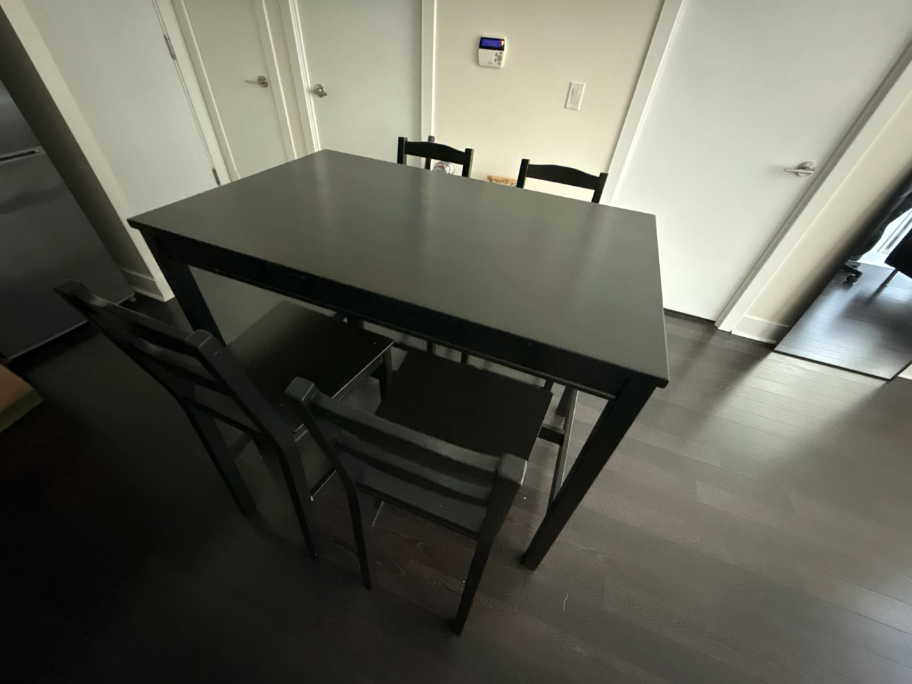 Black Dining Table with 4 Chairs - photo 3