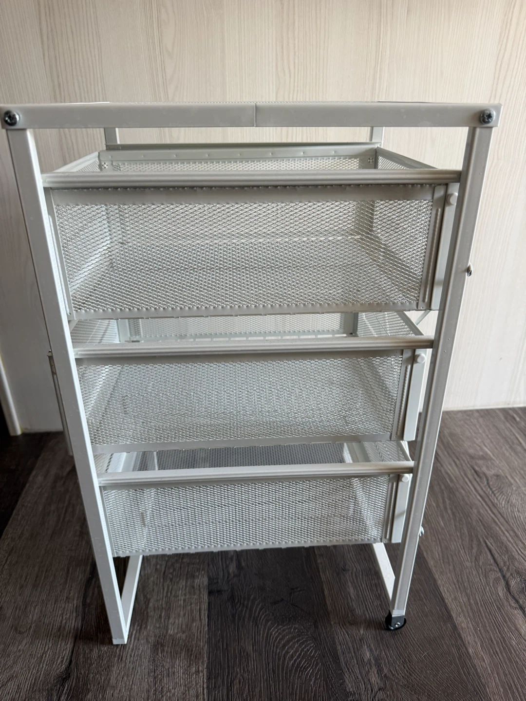 IKEA 3-Drawer Metal Mesh Storage Cart – Like New - photo 2