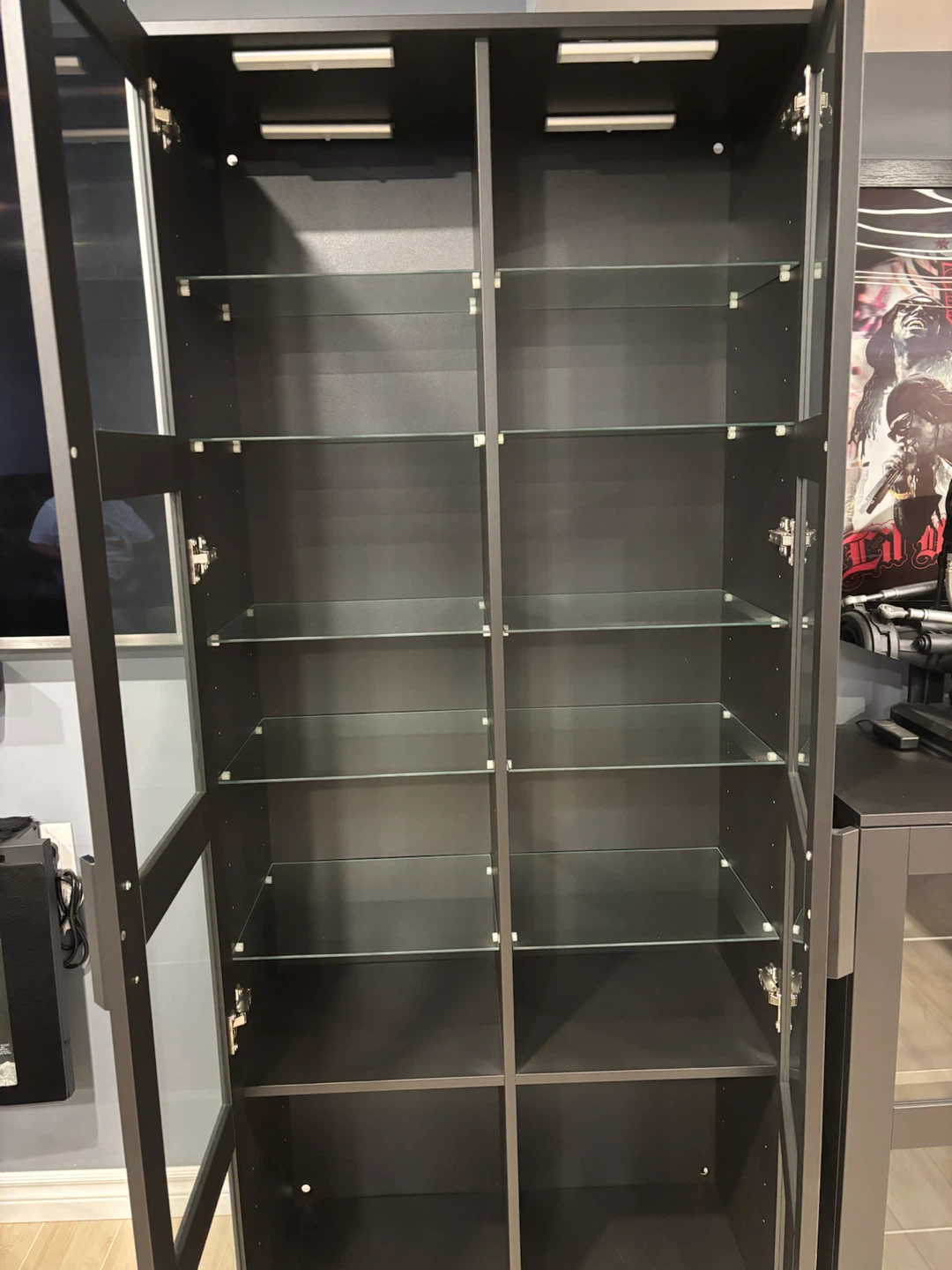 IKEA BRIMNES Glass Display Cabinet - Black - photo 2