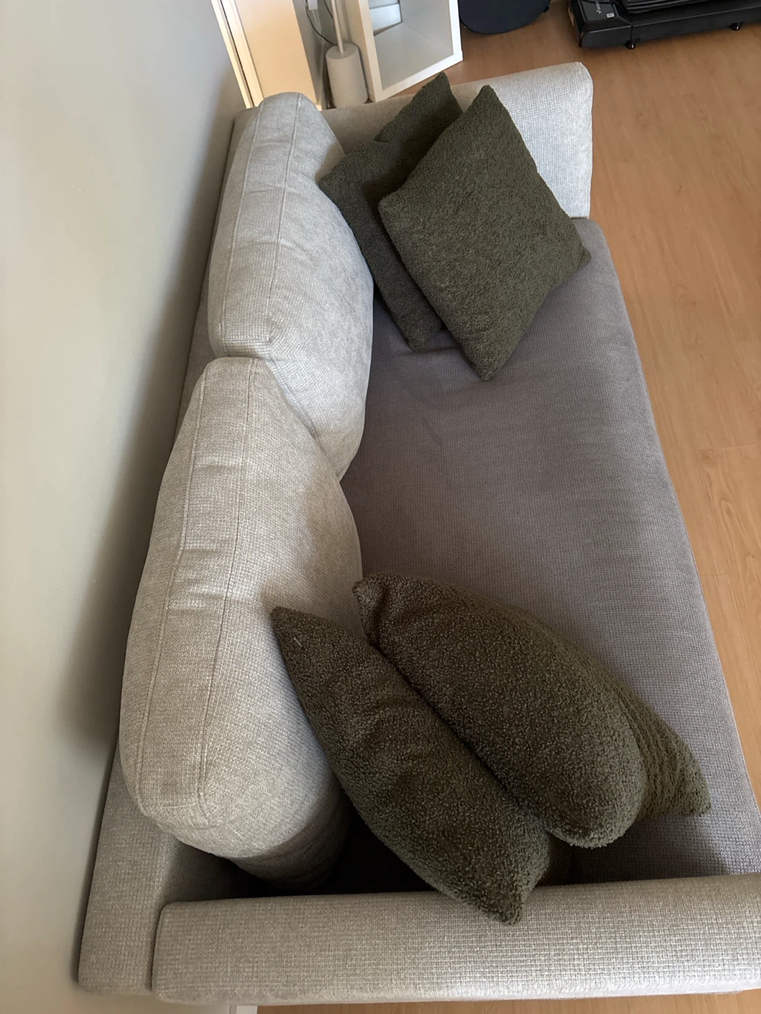 Grey Sofa with Accent Pillows - photo 2