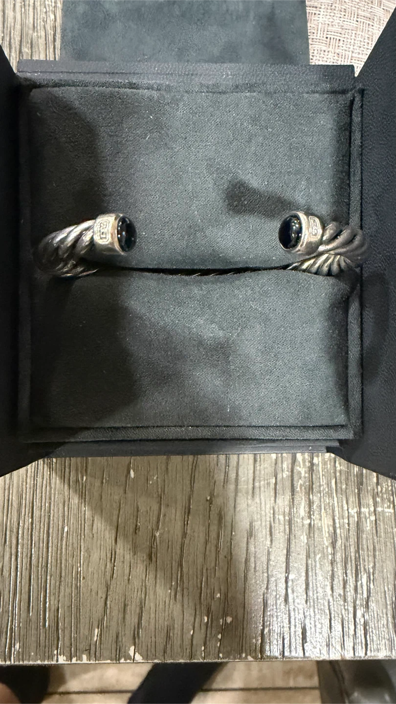 David Yurman Cable Bracelet with Black Stones - photo 4
