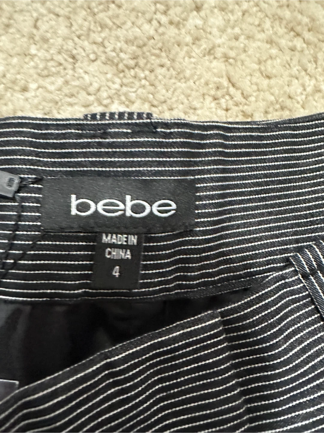 y2k Bebe Striped Mini Skirt Size 4 - photo 2