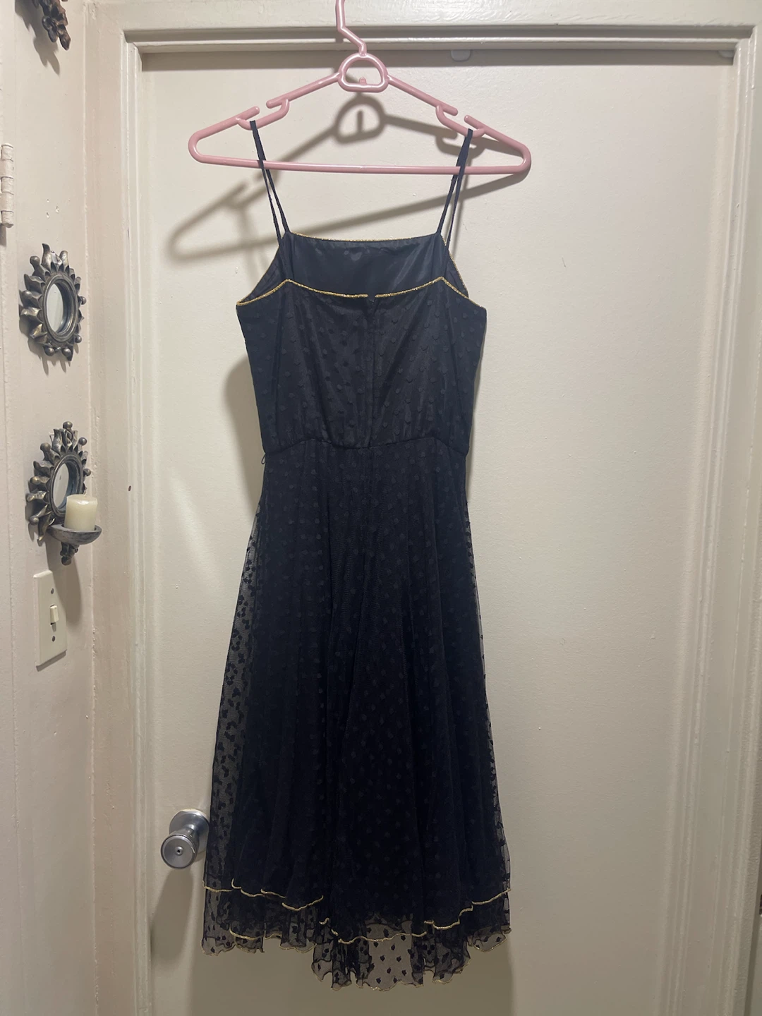 Black dress with gold trim - photo 2