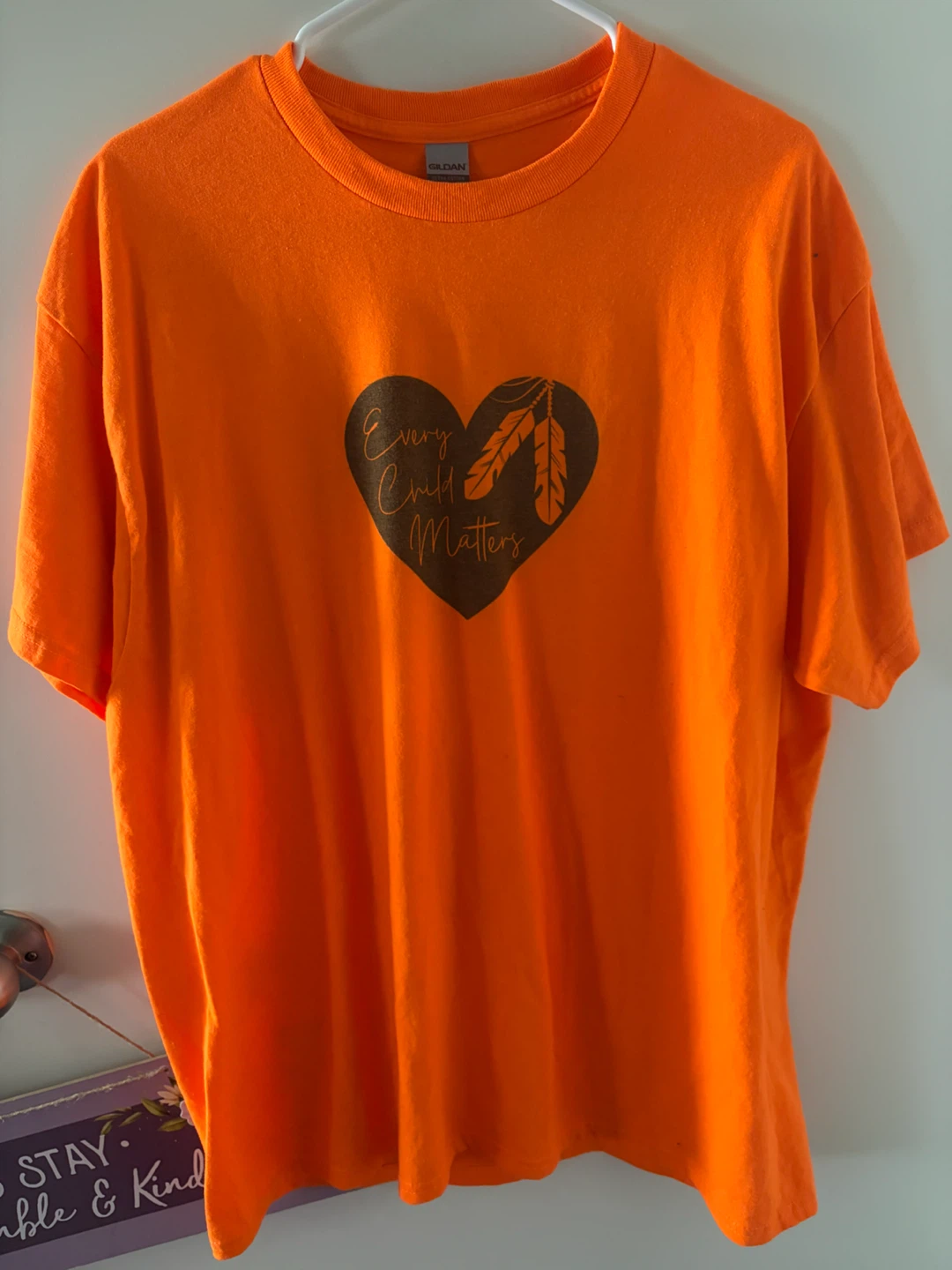 Gildan Orange T-Shirt XL Every Child Matters