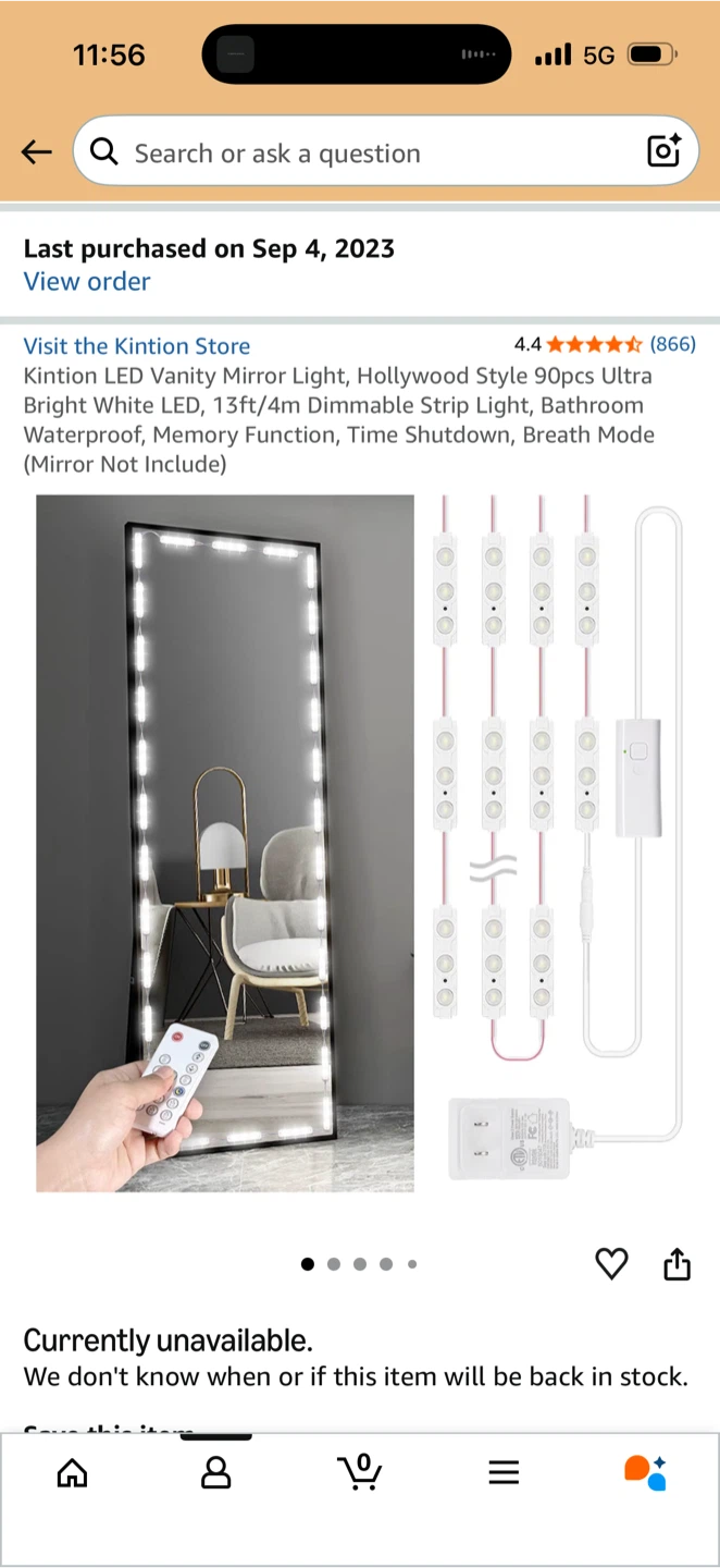 Kintion LED Vanity Full Length Mirror Light 13ft - photo 4