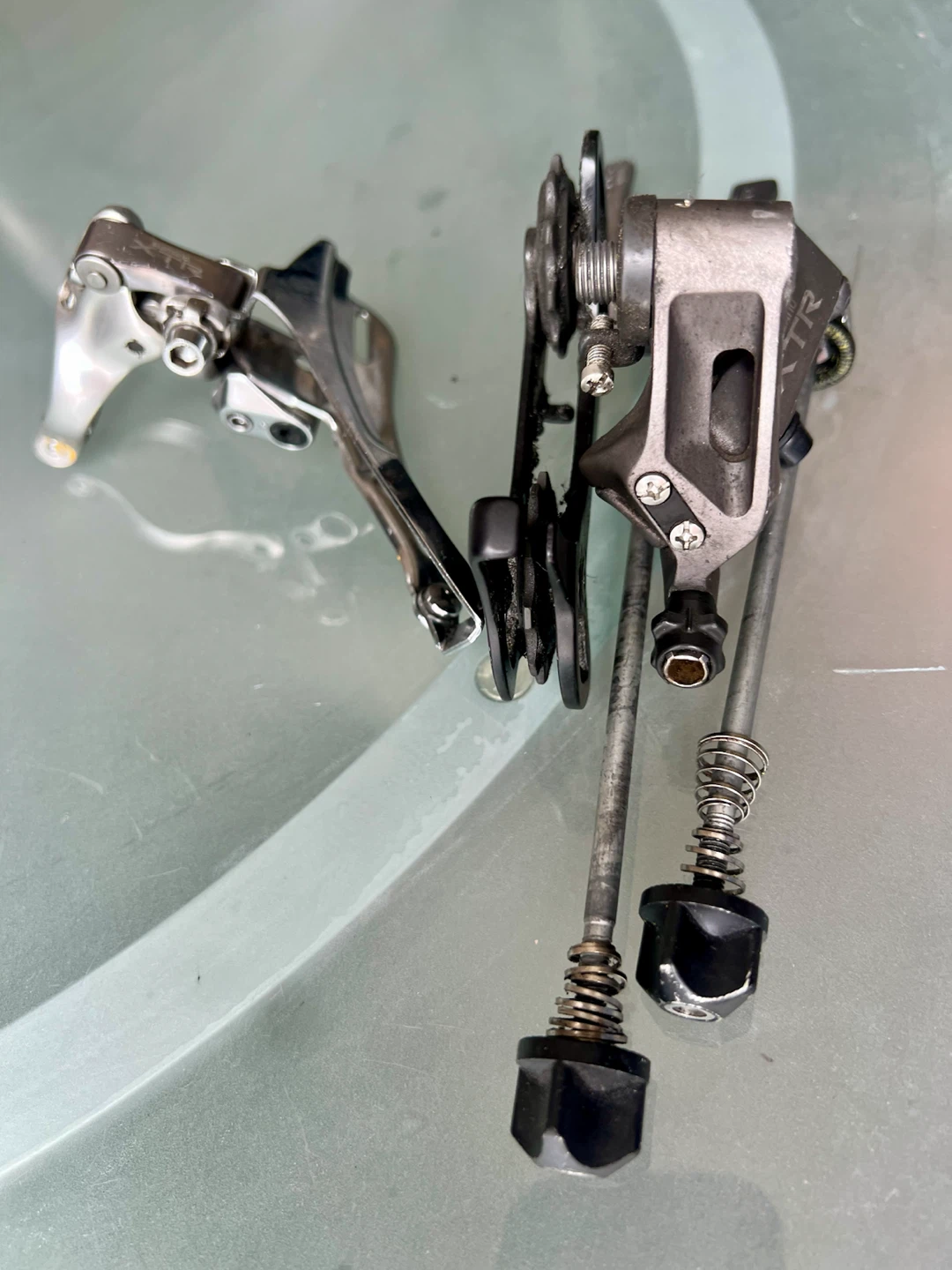 SHIMANO XTR 950 RD Rear Derailleur QR Skewers FD Front - photo 4