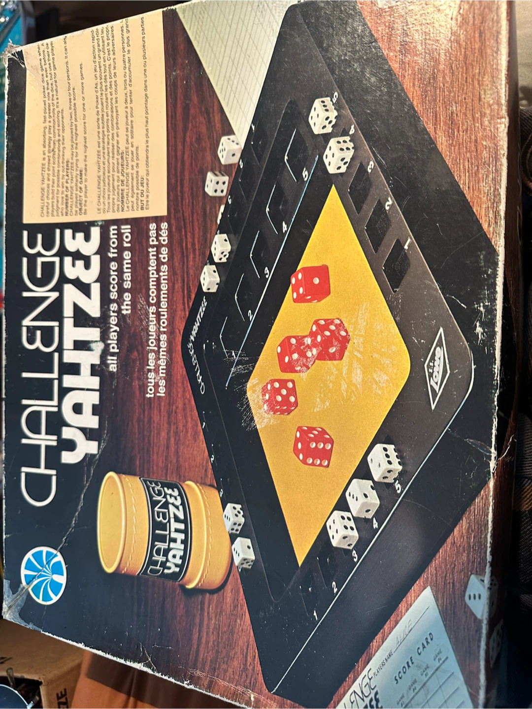 Vintage Dice & Game Parts Lot Yahtzee Yum Scorecards Chips