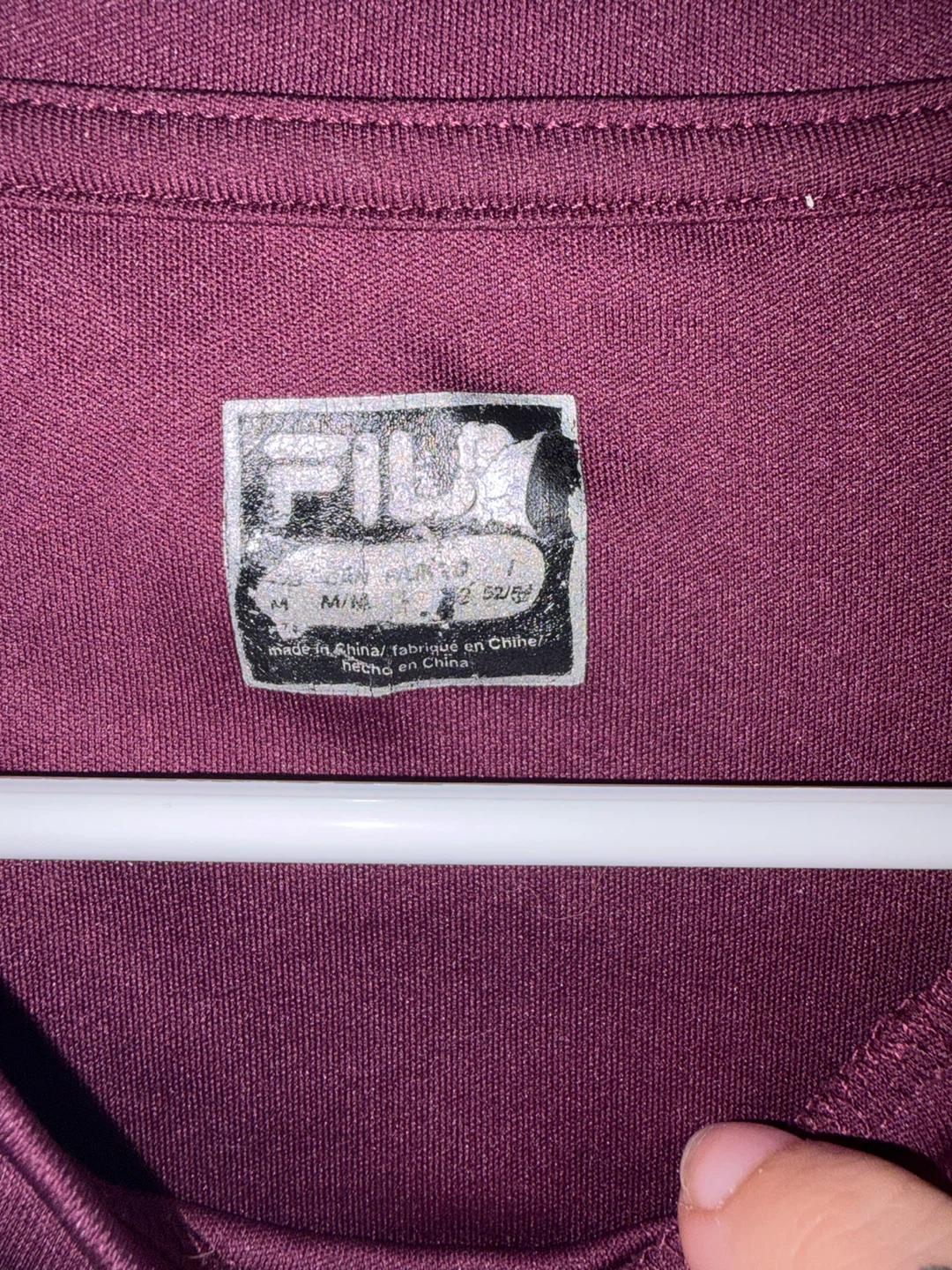 Fila Men's T-Shirt - Burgundy - Size M - photo 2