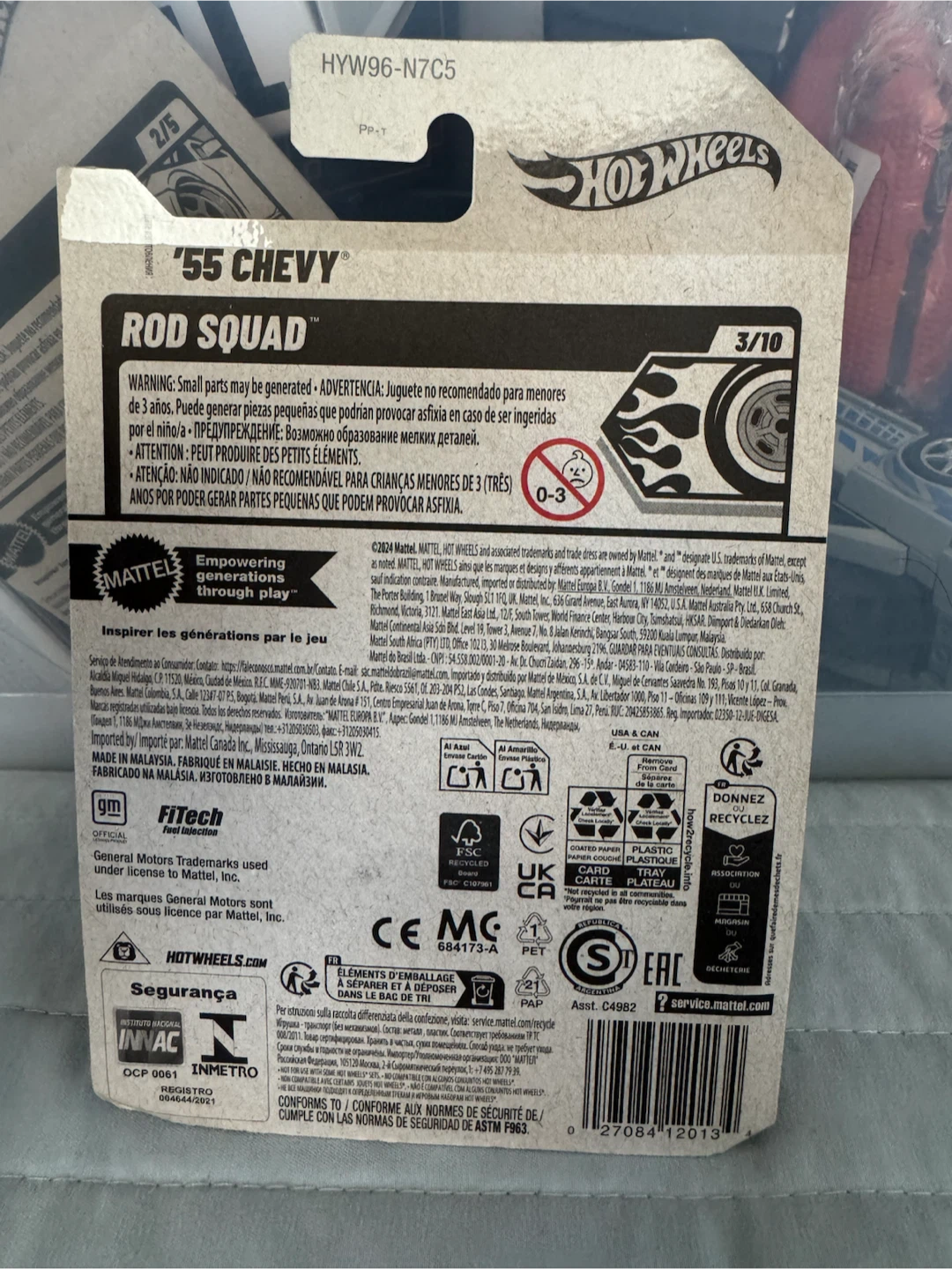 Hot Wheels '55 Chevy Rod Squad Die-Cast Toy Car - photo 3
