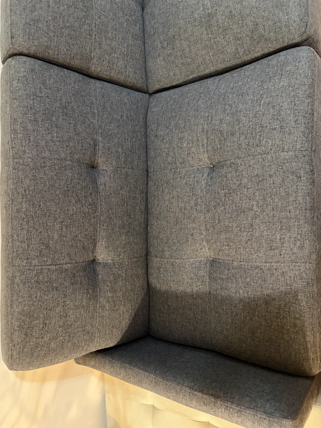 Gray Tufted Sofa convertible - photo 4