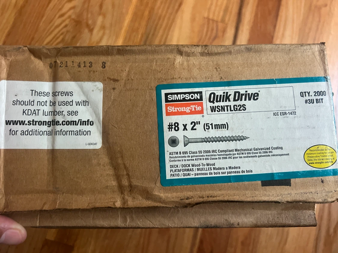 Simpson Strong-Tie Quik Drive WSNTLFG2S Screws #8 x 2" - photo 5