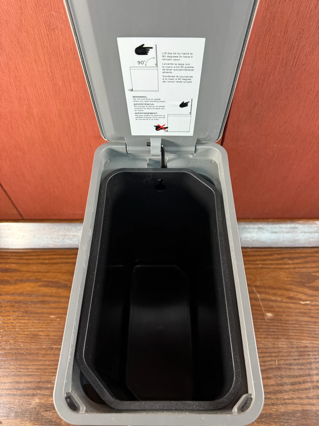 EKO 6.7L Stainless SteeL Step Trash Can - photo 3