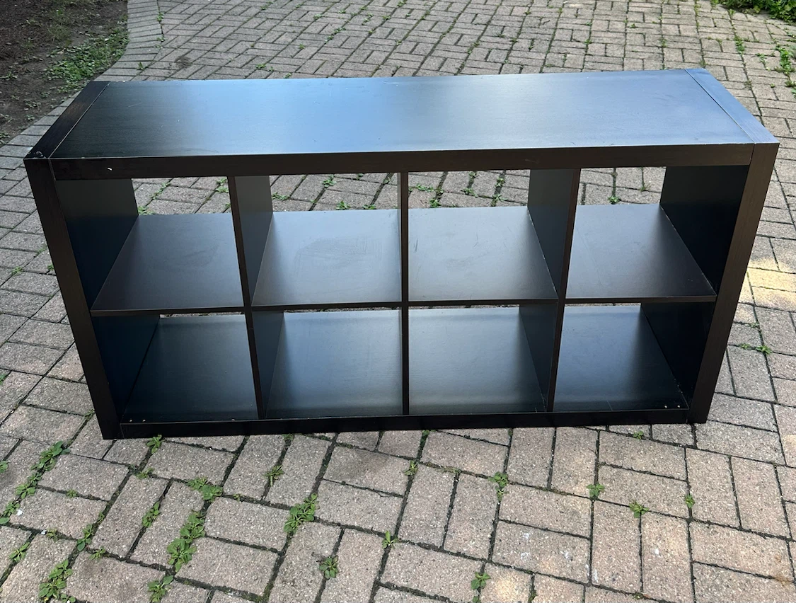 IKEA Dark Wood Cube Storage Unit