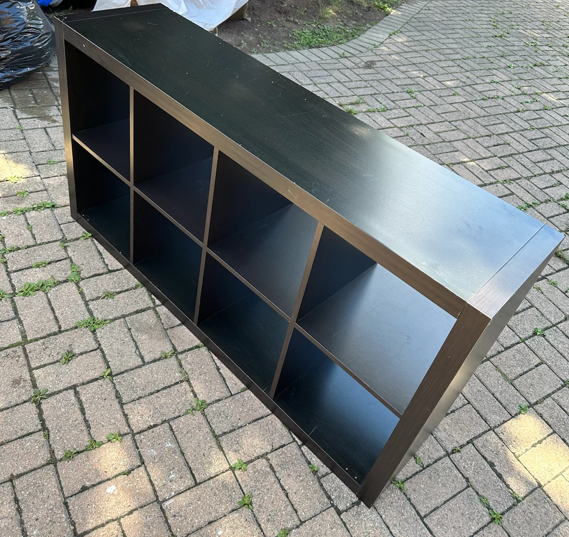IKEA Dark Wood Cube Storage Unit - photo 2