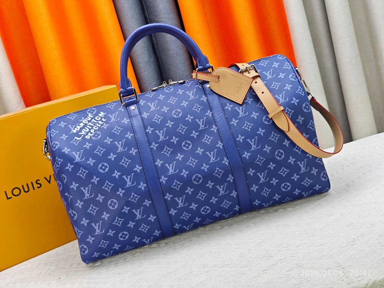 Louis Vuitton Keepall Bandouliere 50 Blue Monogram - photo 2