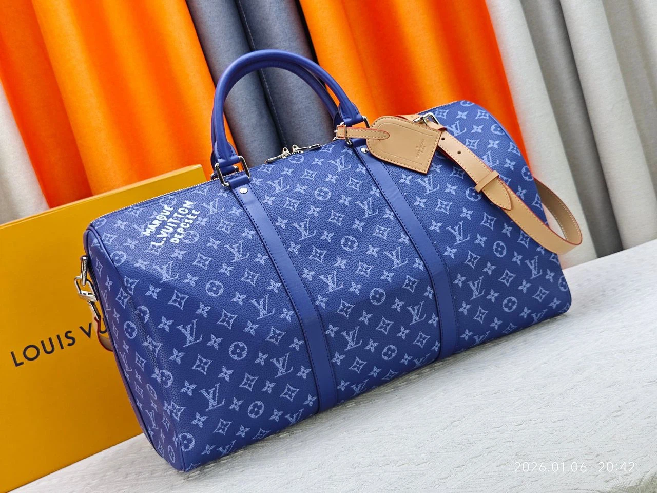 Louis Vuitton Keepall Bandouliere 50 Blue Monogram - photo 5