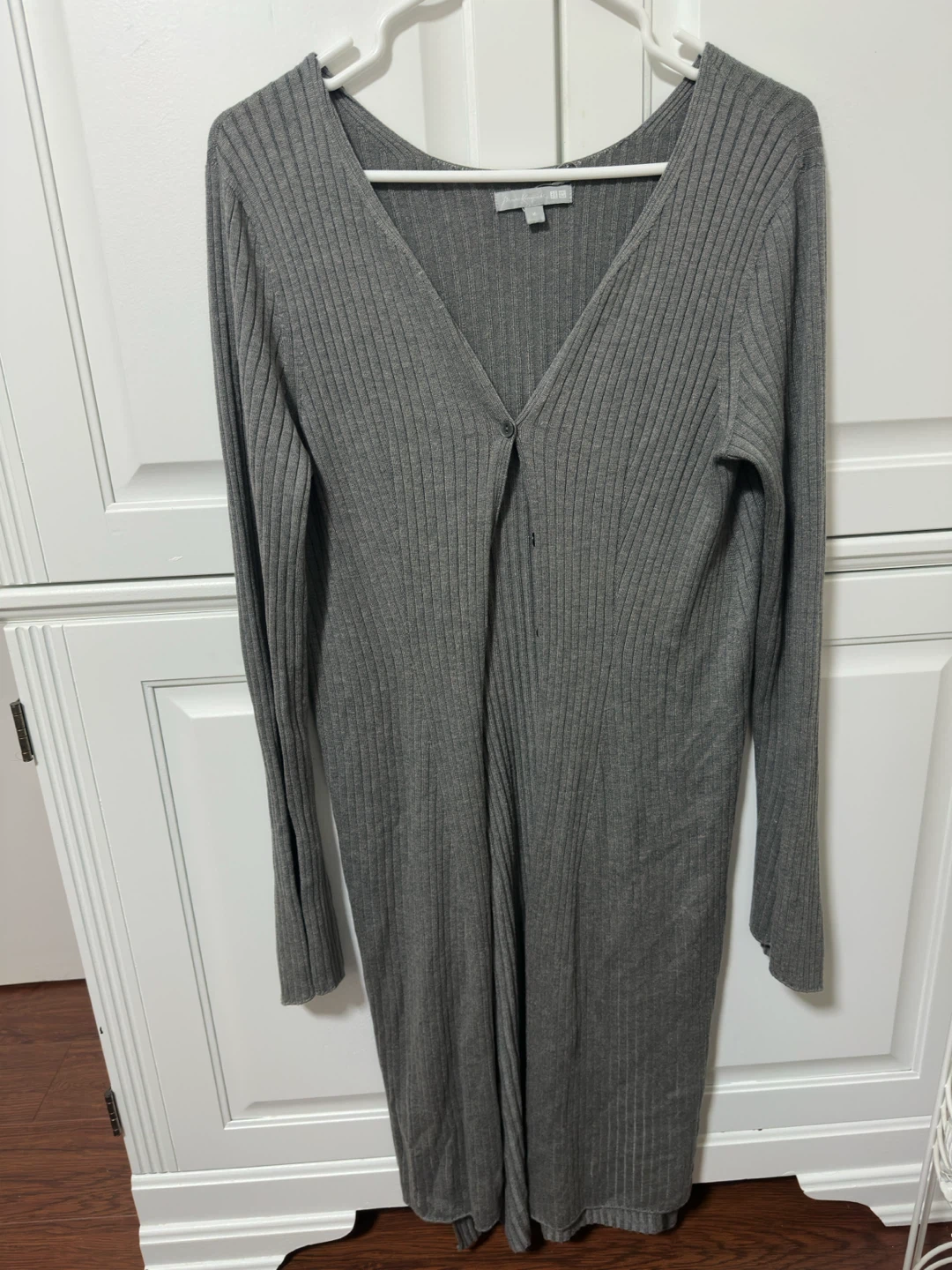 UNIQLO x Mame Kurogouchi Ribbed Cardigan Dress - Grey, Size M