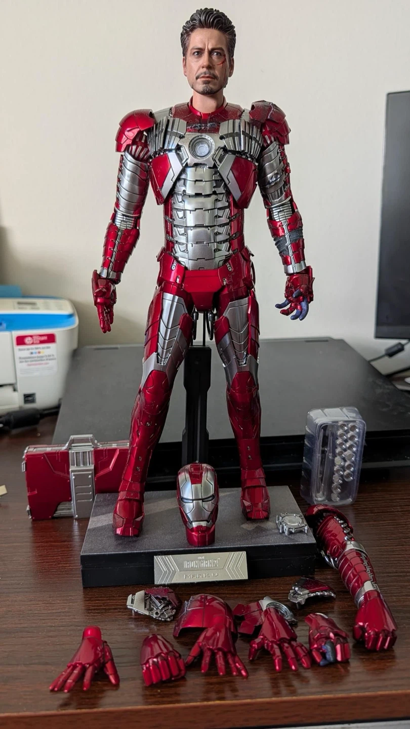 Hot Toys Iron Man 2 Mark V Diecast Figure - Complete in Box.