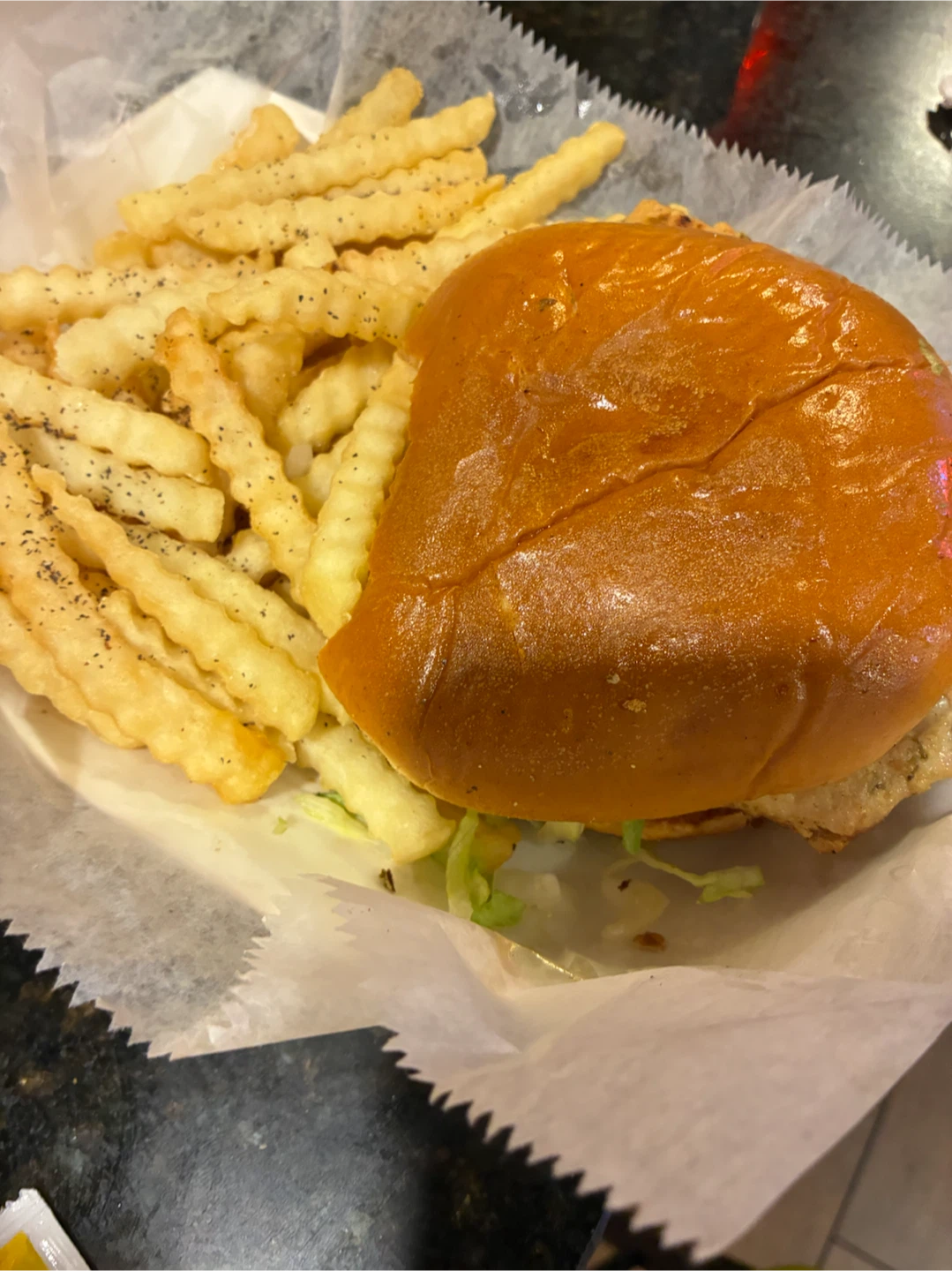 Cheeseburger and fries combo