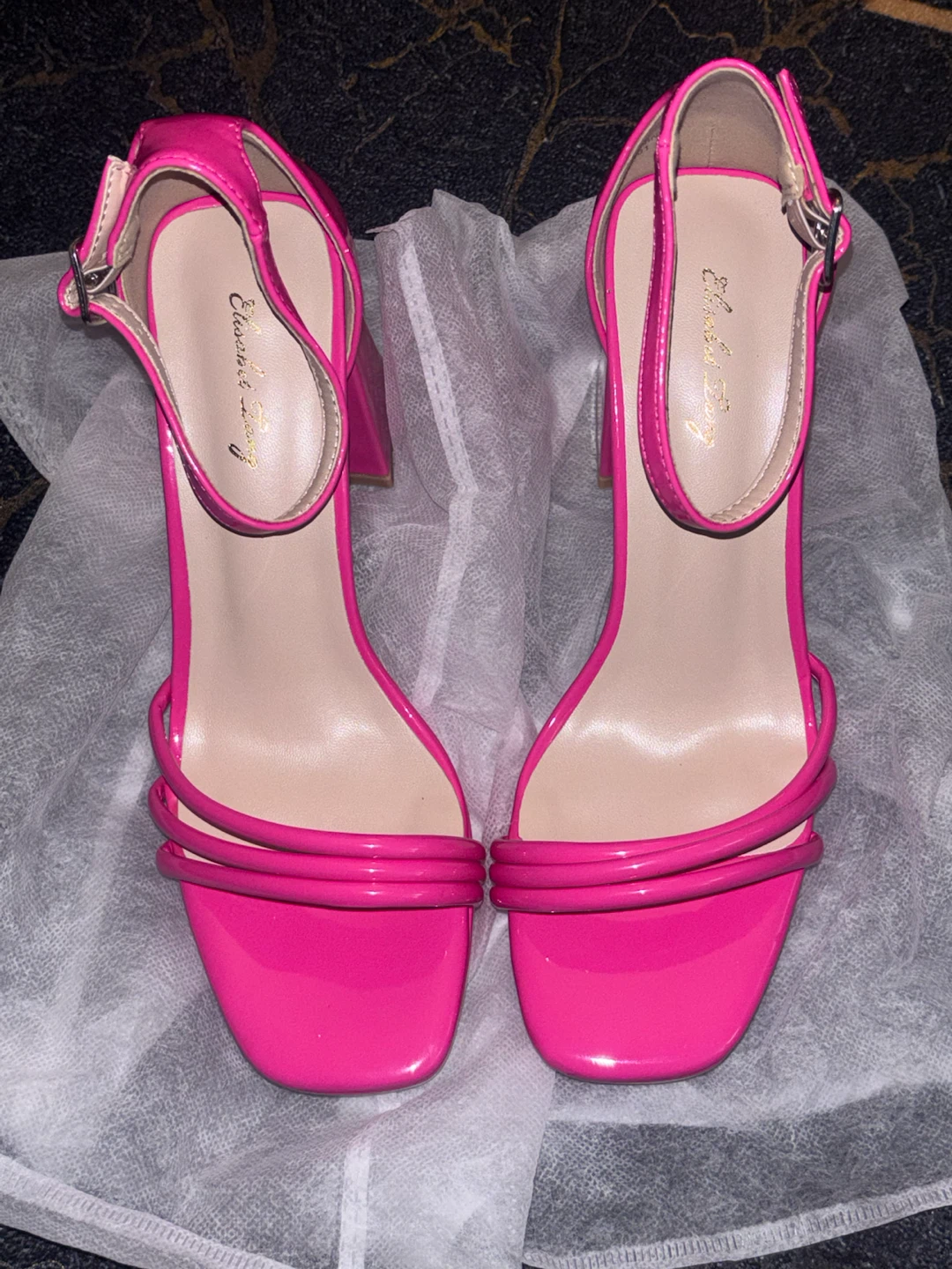 Elisabet Tang Pink Platform Block Heel Sandals - photo 2