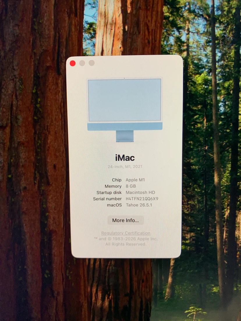 2021 m1 iMac 24” 8Gb ram 512gb ssd+monitor and arm - photo 2