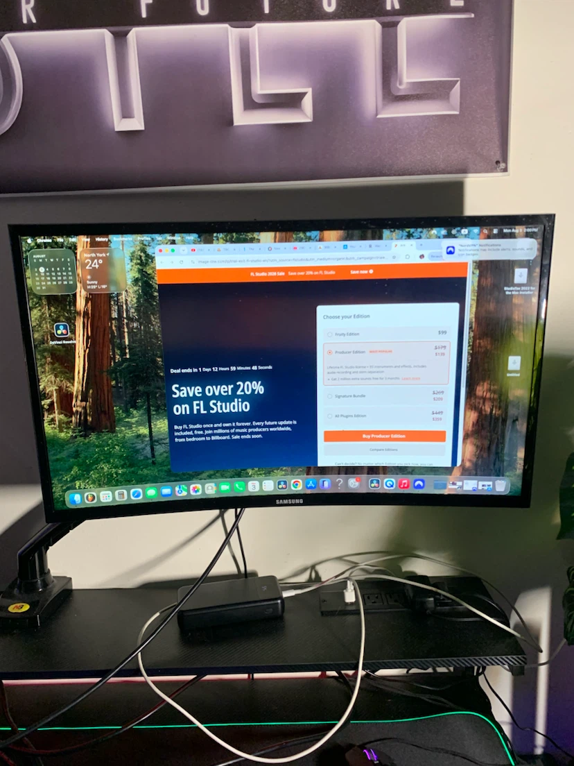 2021 m1 iMac 24” 8Gb ram 512gb ssd+monitor and arm - photo 4