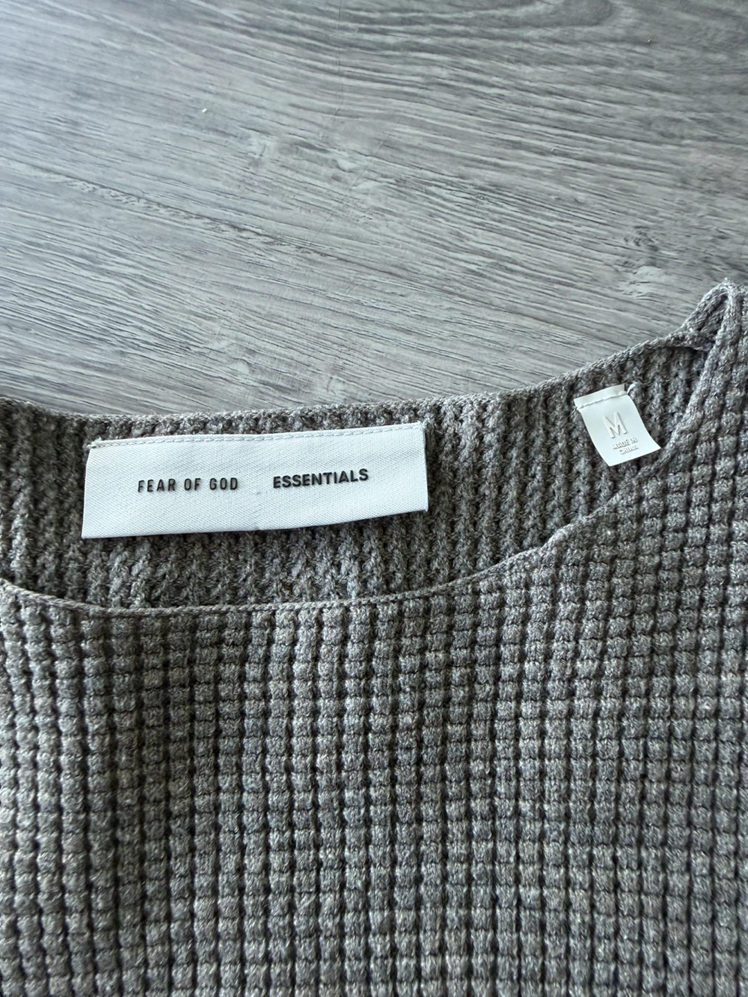 Fear of God Essentials Waffle Knit Sweater - Size M - photo 2