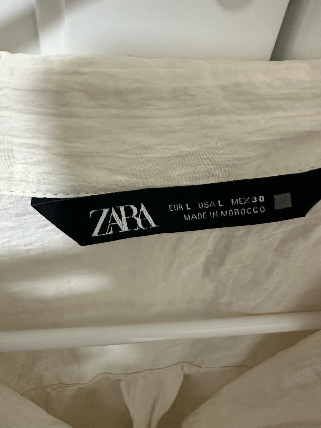 ZARA Cream Collared Button-Up Shirt - photo 2