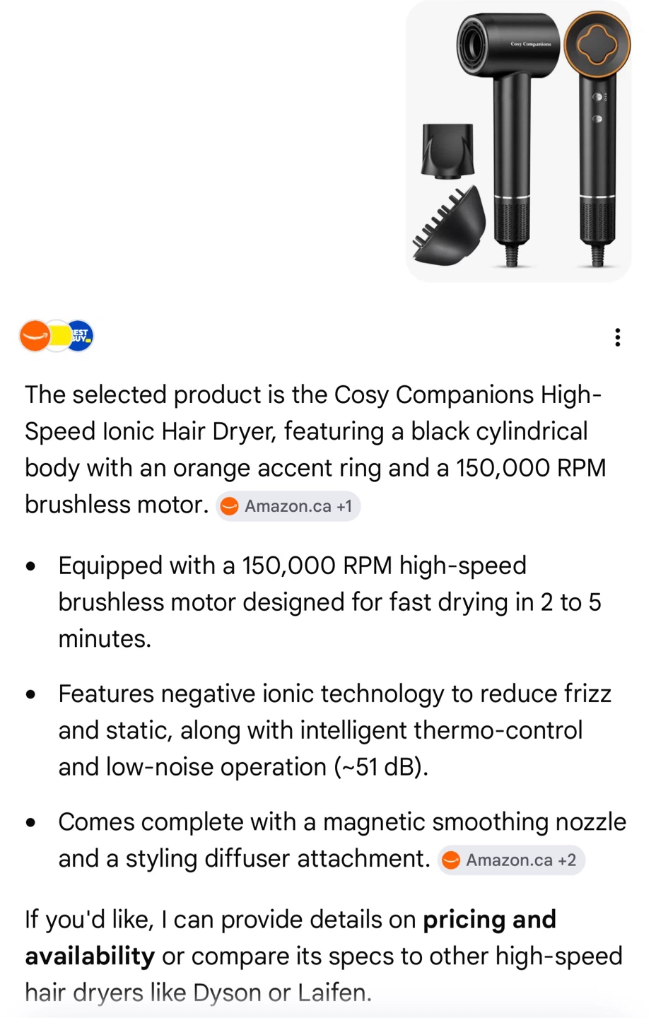 High Speed Hair Dryer - Negative Ionic Blow Dryer - photo 5