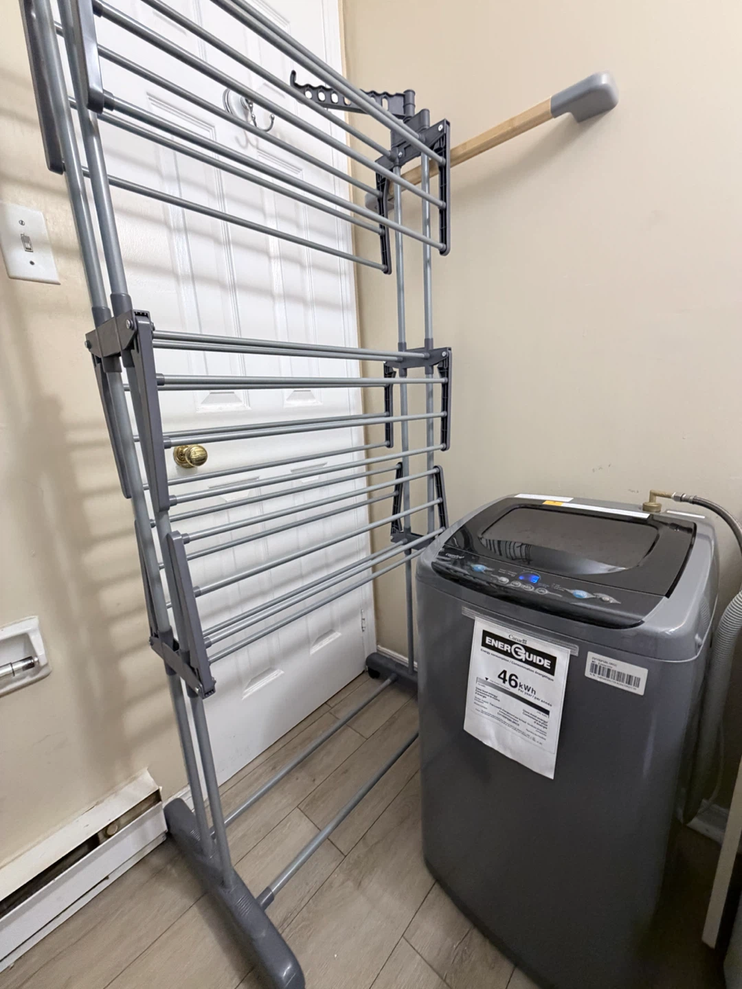 Comfee Washing Machine + Heavy Duty Folding Drying Rack