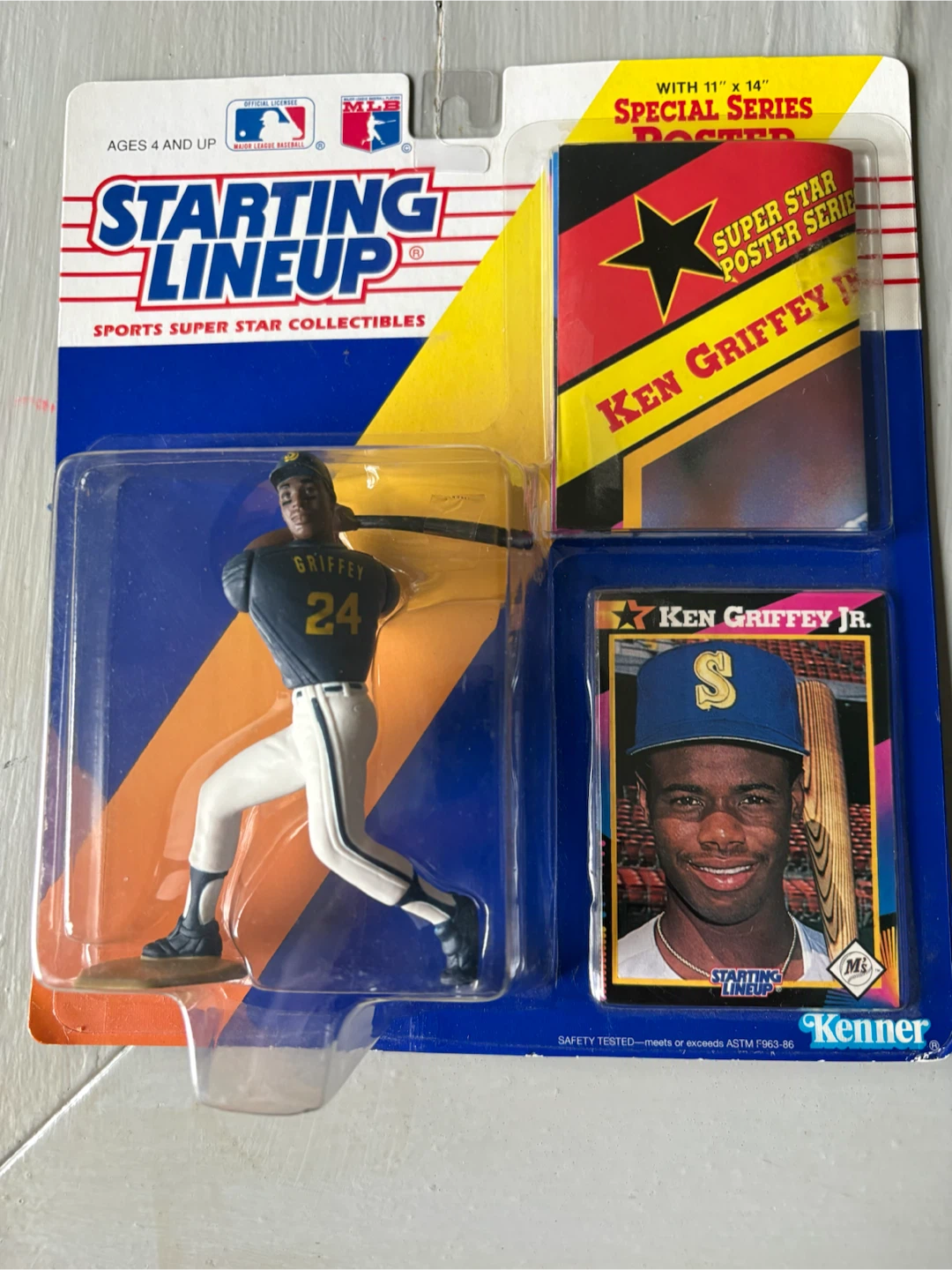 Ken Griffey Jr. Starting Lineup Figure with Poster & Card