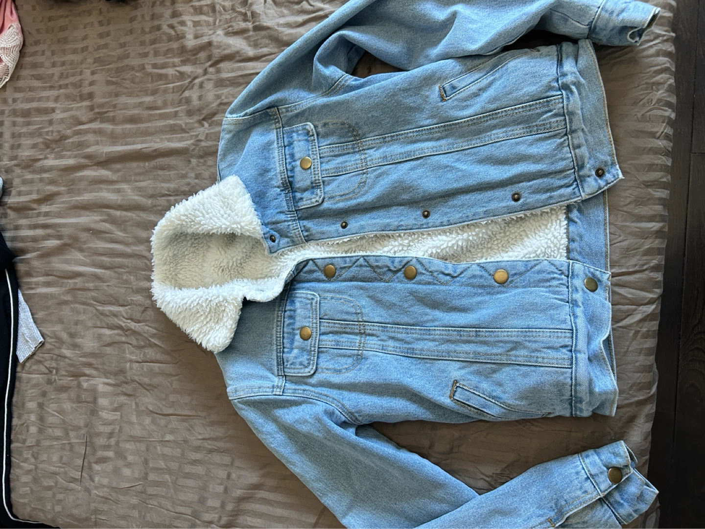 Fleece lined jean jacket