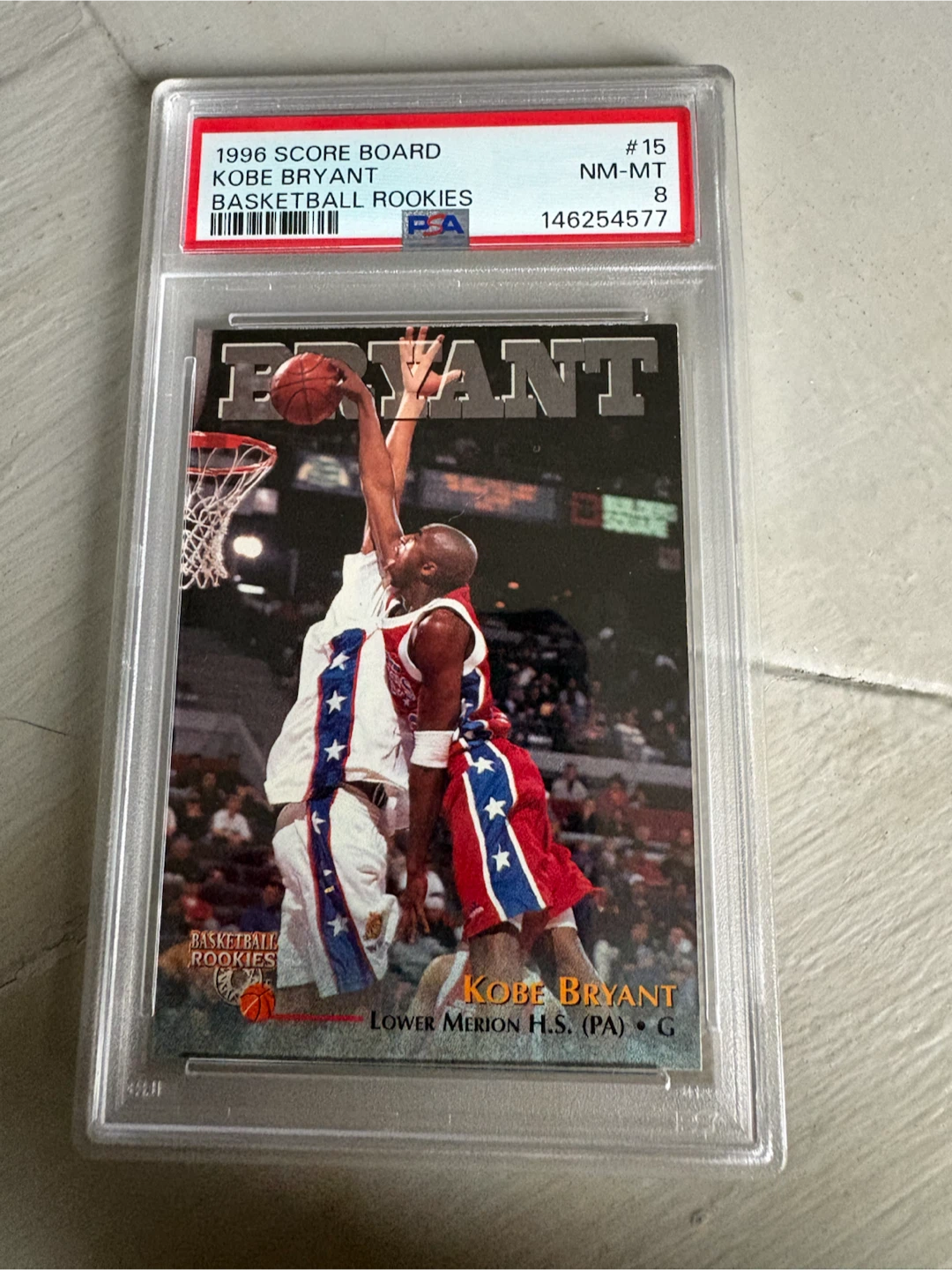 1996 Score Board Kobe Bryant Basketball Rookies Card #15
