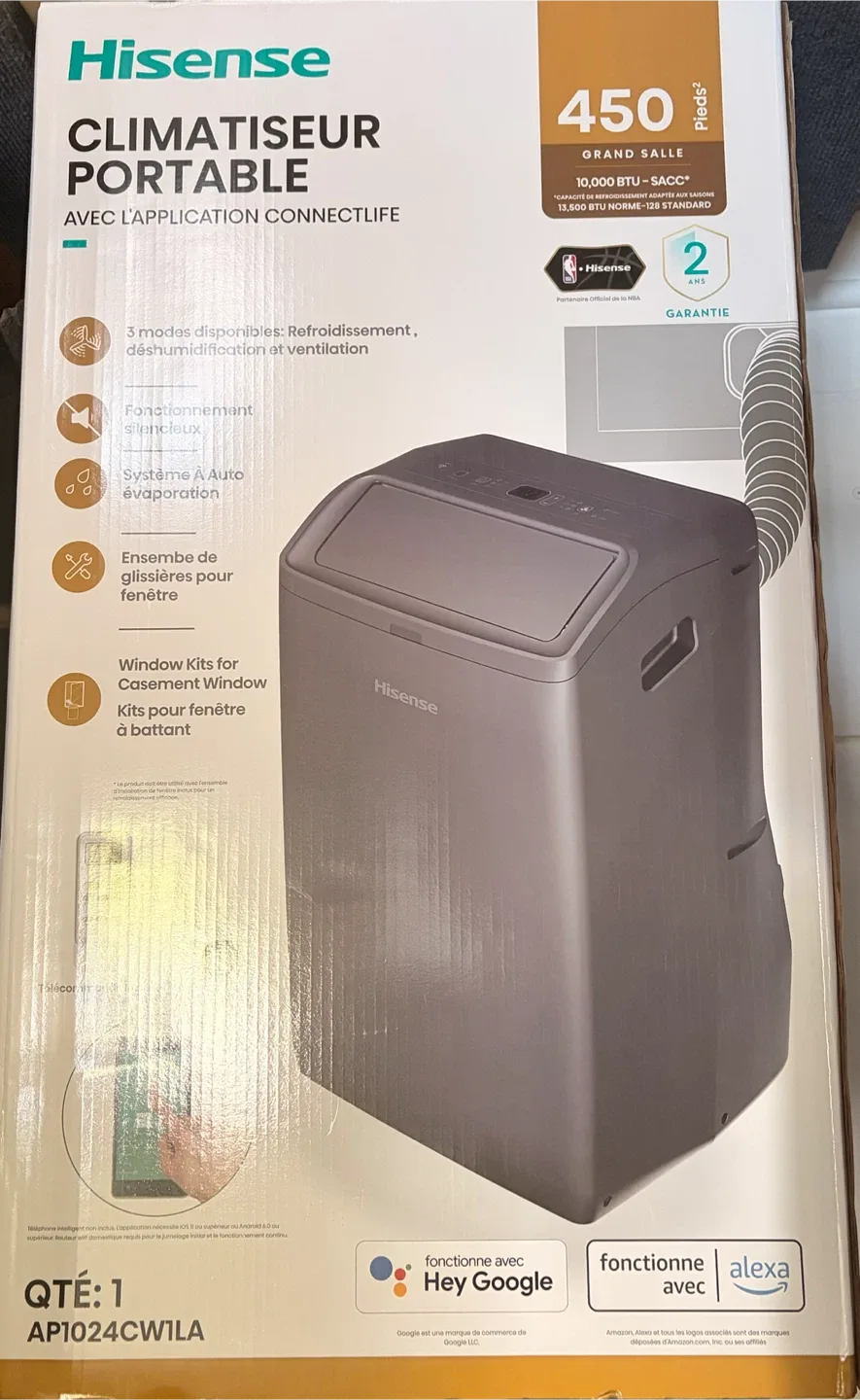 Hisense 10,000 BTU Portable Air Conditioner (Used Only 1 Month!) - photo 3