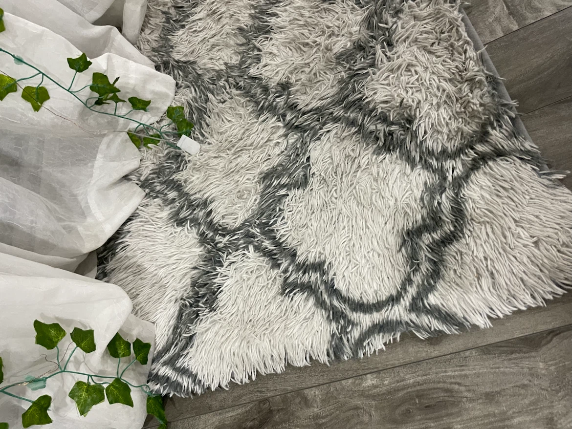 Fluffy Shag Rug with Geometric Pattern - photo 5