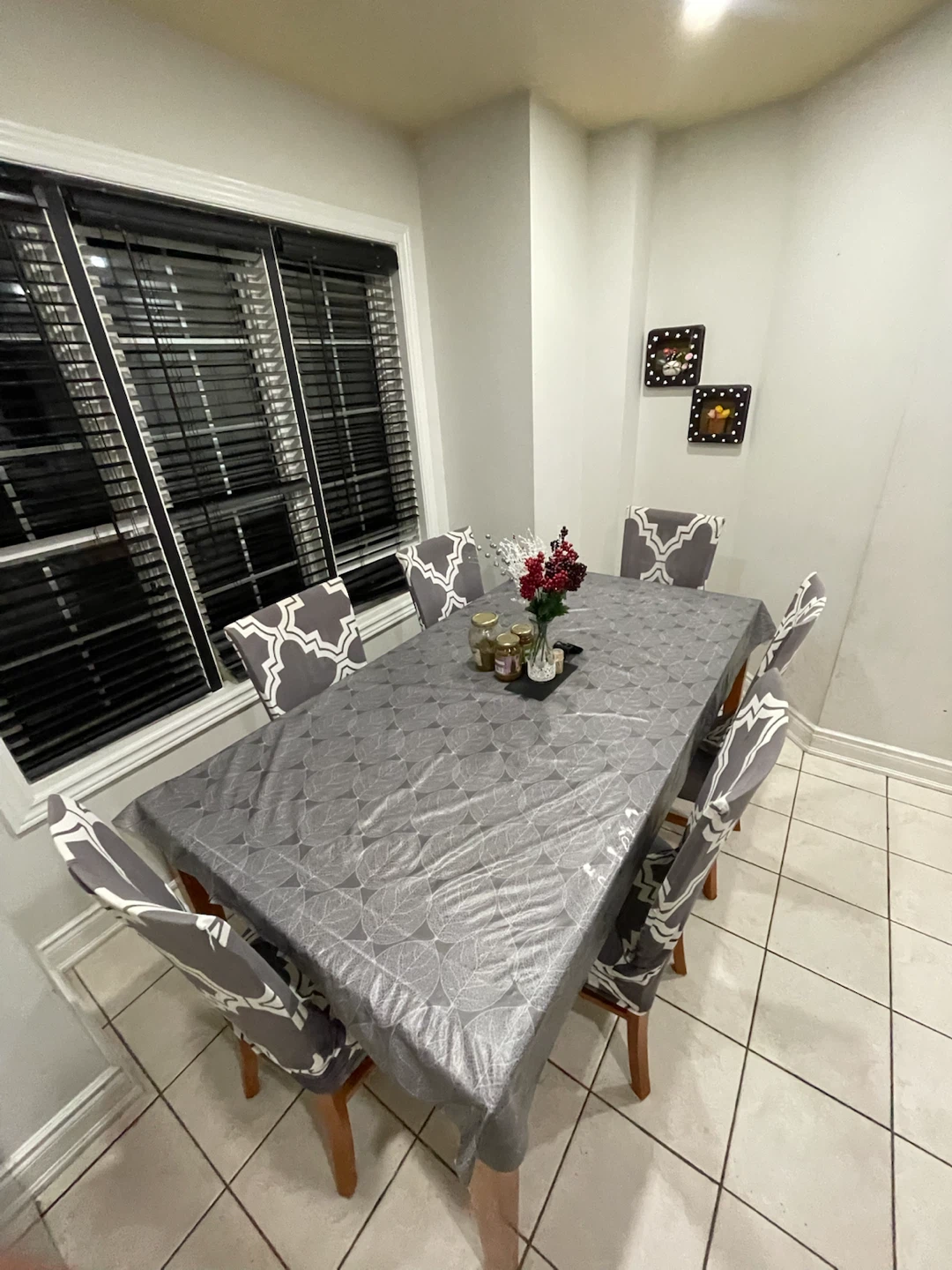 Dining Table and Chairs including Covers