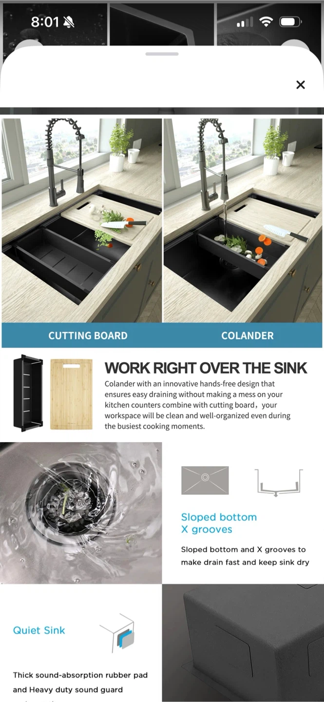 32-inch Undermount PVD Nano Kitchen Sink - photo 2