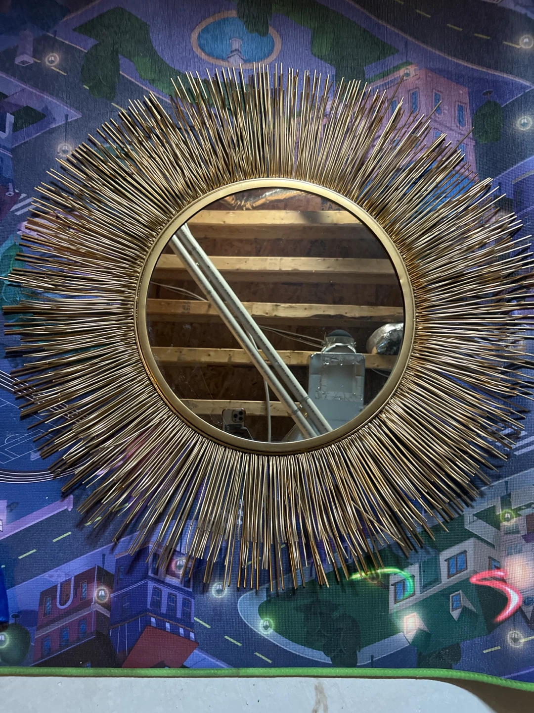 Gold Sunburst Wall Mirror