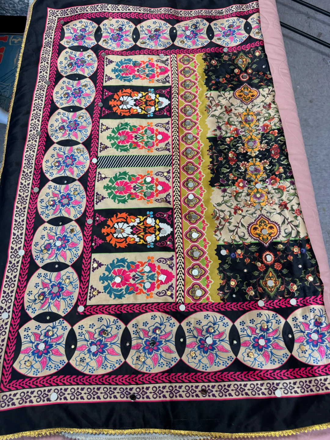 Silk fancy mirror work dupatta/ shawl/ scarf - photo 3